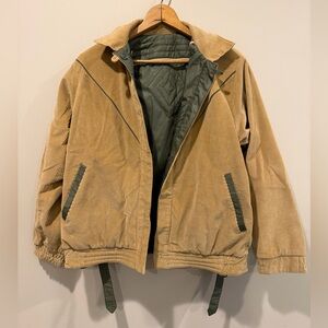 Reversible corduroy bomber jacket